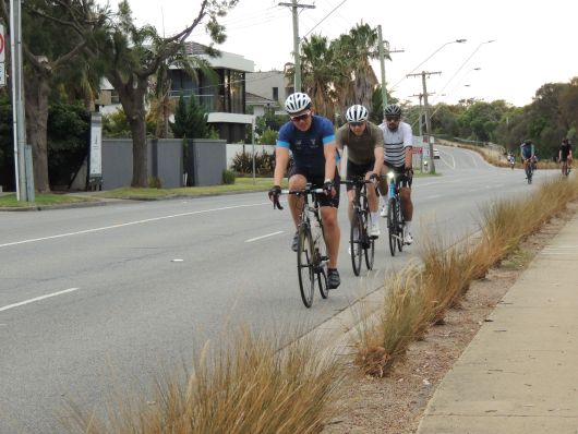 Cyclist on Beach Road